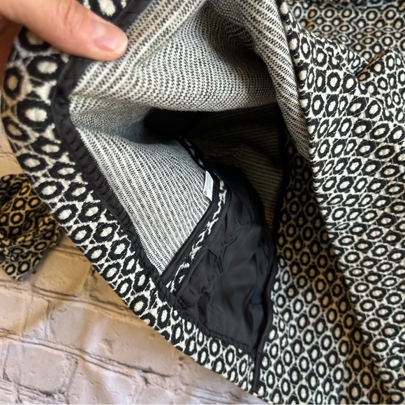 VTG Y2K Suit Jacket Small Black & White Coat IXE - Picture 11 of 12